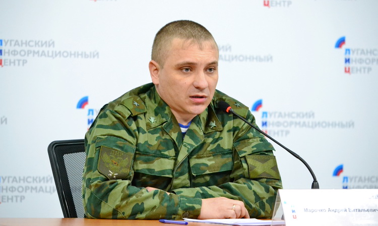 Offizieller Vertreter der LPR Volksmiliz Major Andrey Marochko