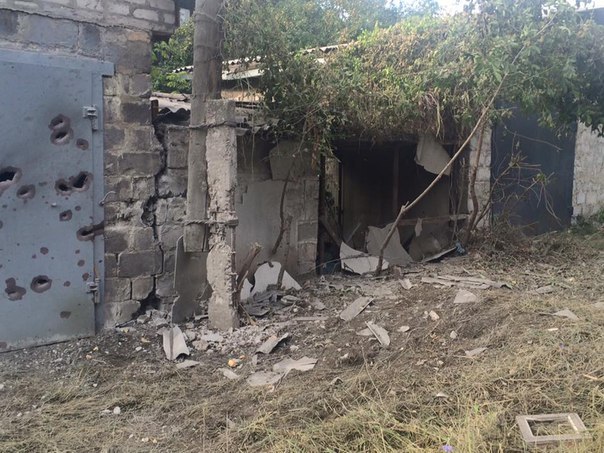 Die Folgen des Beschusses in Donbass